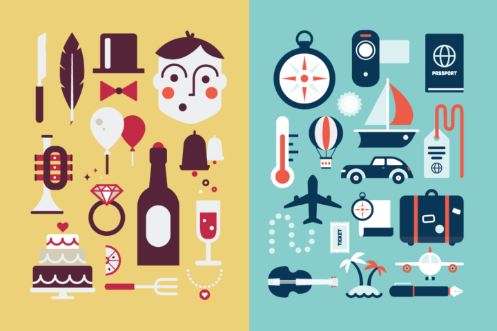 Flat Icons, Illustrations and Glyphs