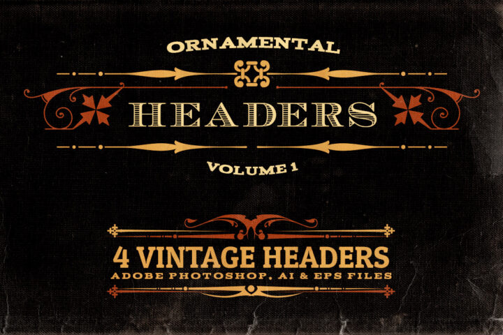 4 Free Ornamental Headers v.1