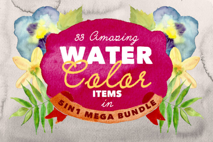 1st Year Anniversary: 5in1 Mega Bundle v.7: Watercolor Art